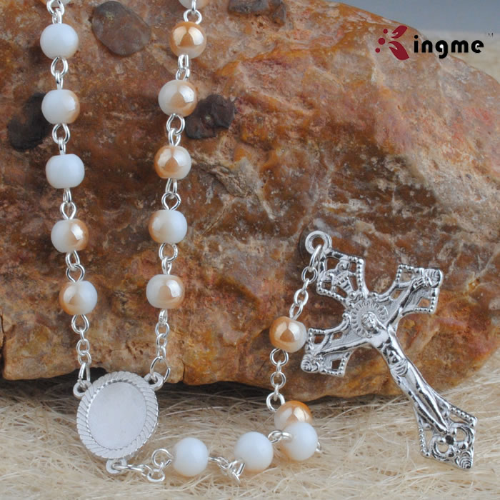 ,galss beads rosary
